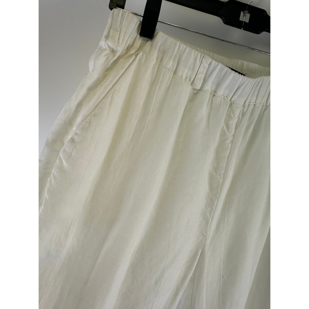 Quince White European Flax Linen Pant Pull On Relaxed Comfort Pockets Small - Picture 3 of 16